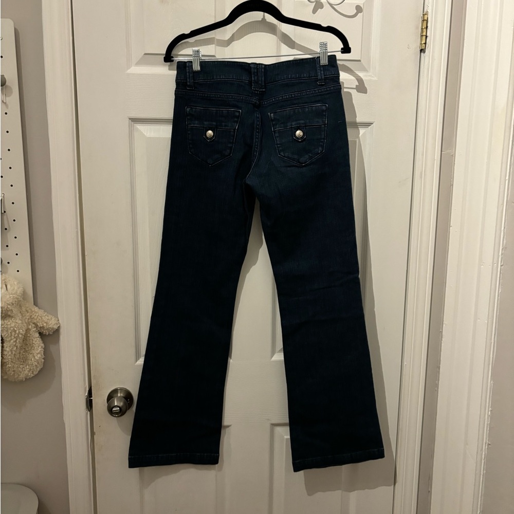 Banana Republic Dark Blue Flare Jeans with Buttoned Real Pockets